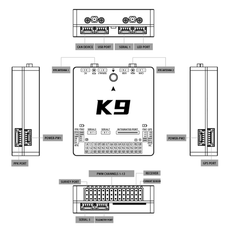 Схема полетного контроллера K9